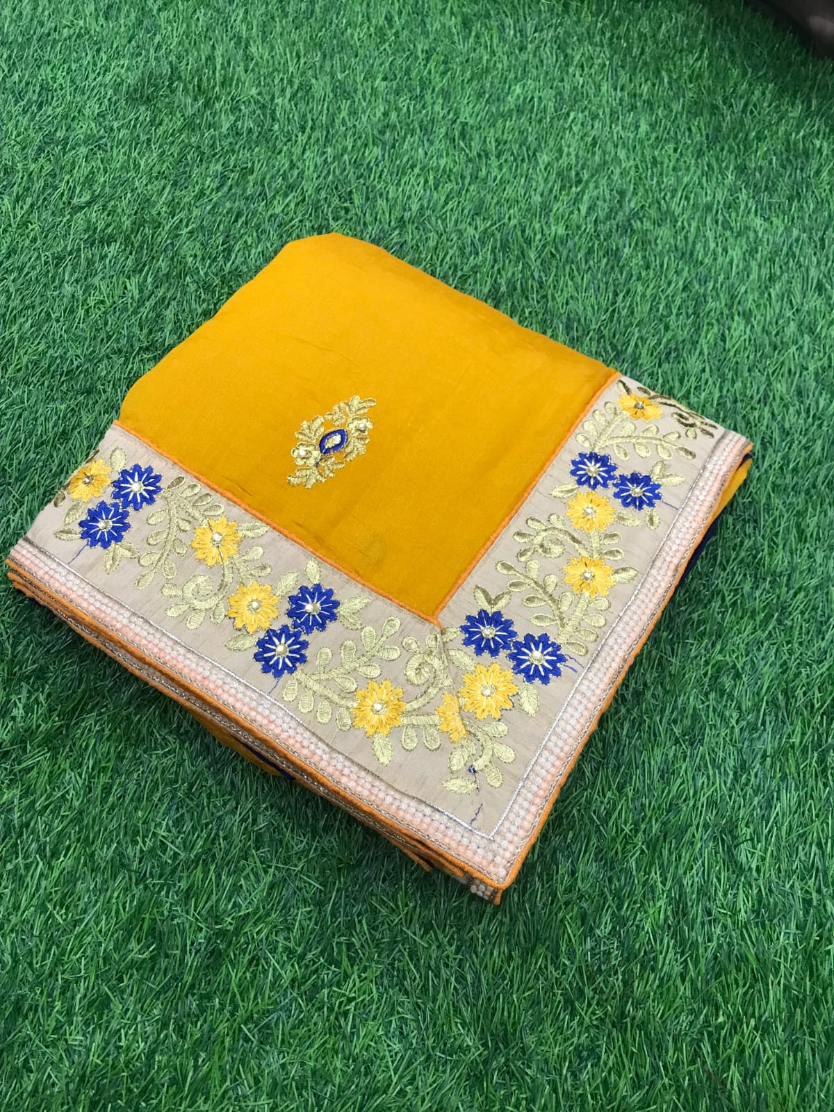 404 SBP Embroidery Double Colour Sarees Silk Catalog